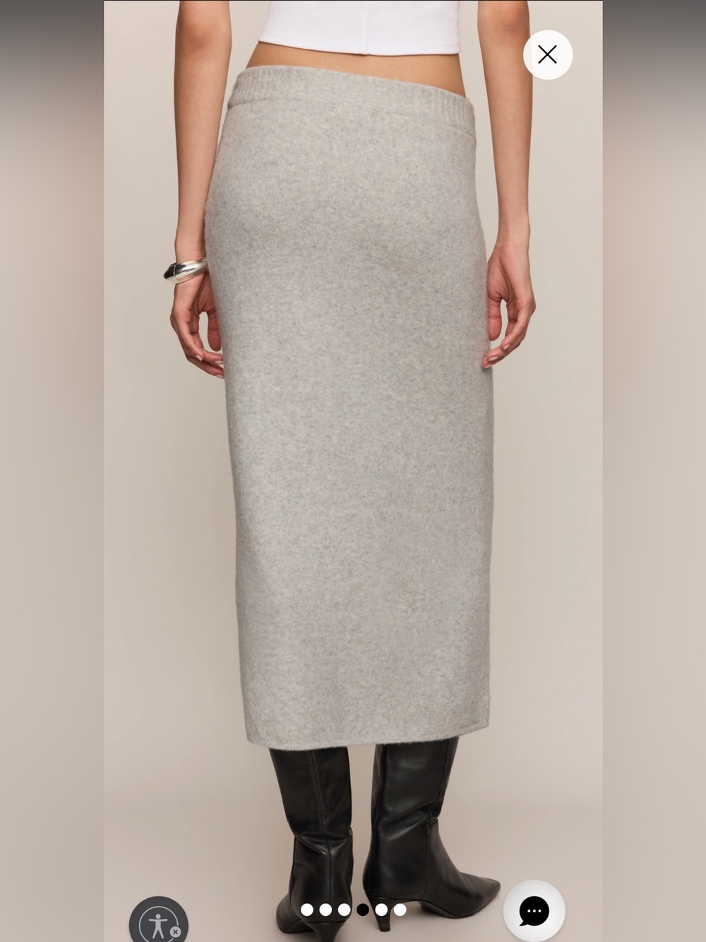 z supply cozy moment grey sweater midi knit skirt size small NEW - Picture 6 of 11